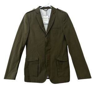New ASOS blazer military inspired sports coat olive green jacket semi formal 36R